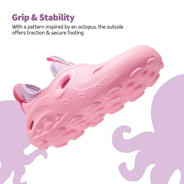 imageDREAM PAIRS Boys Girls Foam Runner Slipon Sneakers 3 in 1 Walking Shoes Outdoor Indoor Clogs Sandals Lightweight Breathable for Little KidBig KidPink