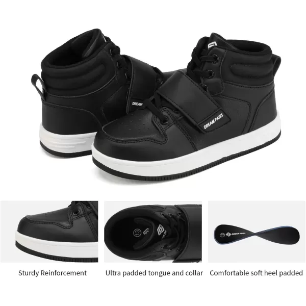 imageDREAM PAIRS Boys Girls High Top Sneaker Basketball ShoesBlack