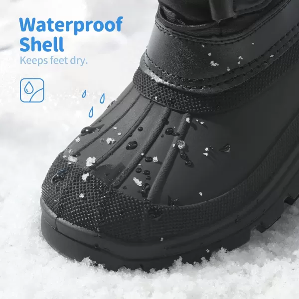 imageDREAM PAIRS Boys Girls Insulated Waterproof Snow BootsBlack