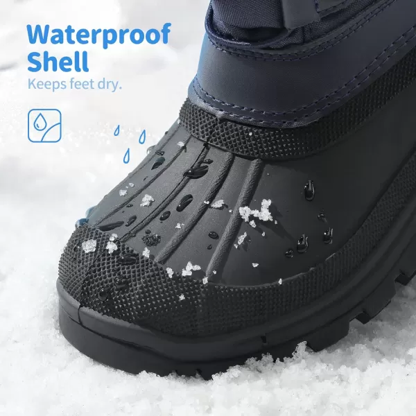 imageDREAM PAIRS Boys Girls Insulated Waterproof Snow BootsNavy