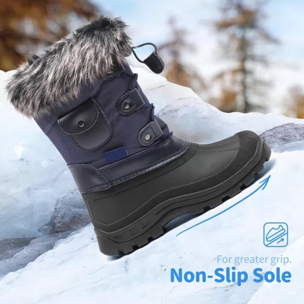 imageDREAM PAIRS Boys Girls Insulated Waterproof Snow BootsNavy