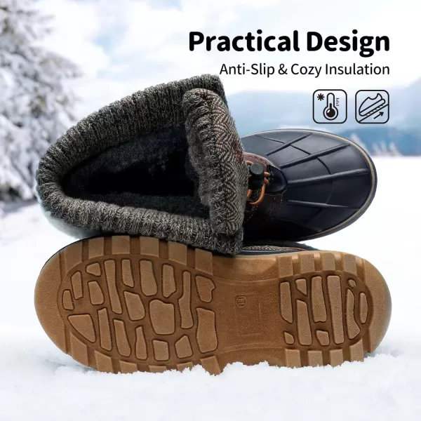 imageDREAM PAIRS Boys Girls Insulated Waterproof Winter Snow BootsBrown