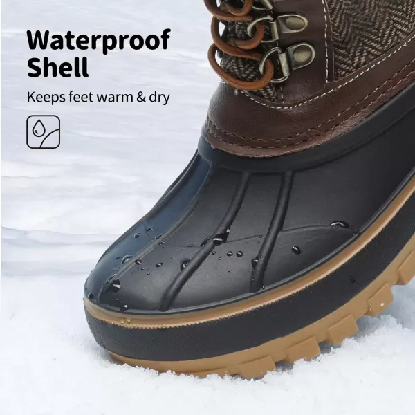 imageDREAM PAIRS Boys Girls Insulated Waterproof Winter Snow BootsBrown