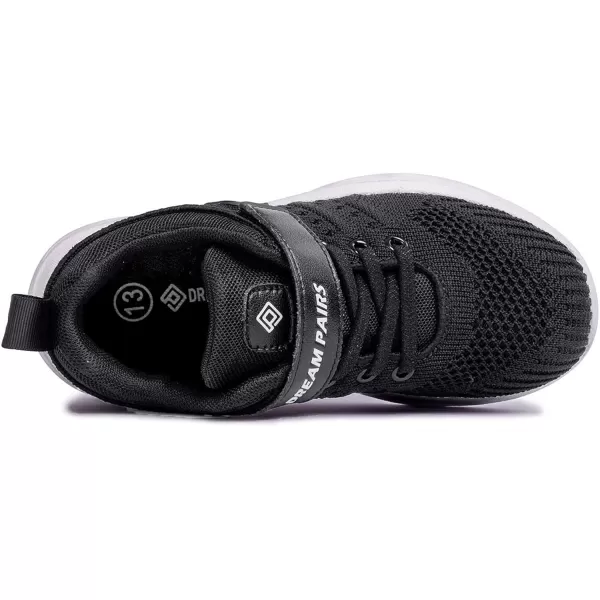 imageDREAM PAIRS Boys Girls Lightweight Tennis Running Shoes Athletic SneakersBlack