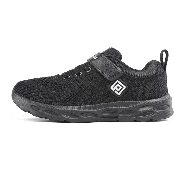 imageDREAM PAIRS Boys Girls Lightweight Tennis Running Shoes Athletic SneakersBlack Monochrome
