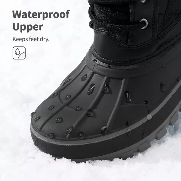 imageDREAM PAIRS Boys Girls Mid Calf Winter Snow Boots ToddlerLittle KidBig KidBlack
