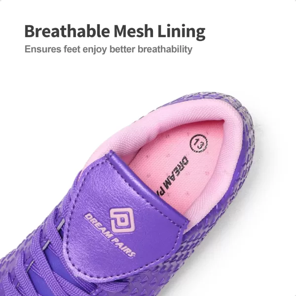 imageDREAM PAIRS Boys Girls Outdoor Soccer Cleats Football ShoesLightPurplePink