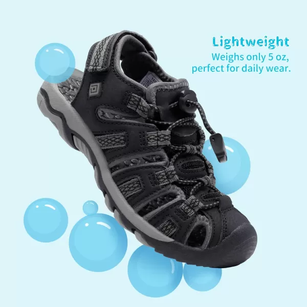 imageDREAM PAIRS Boys Girls Outdoor Summer SandalsBlack Light Grey