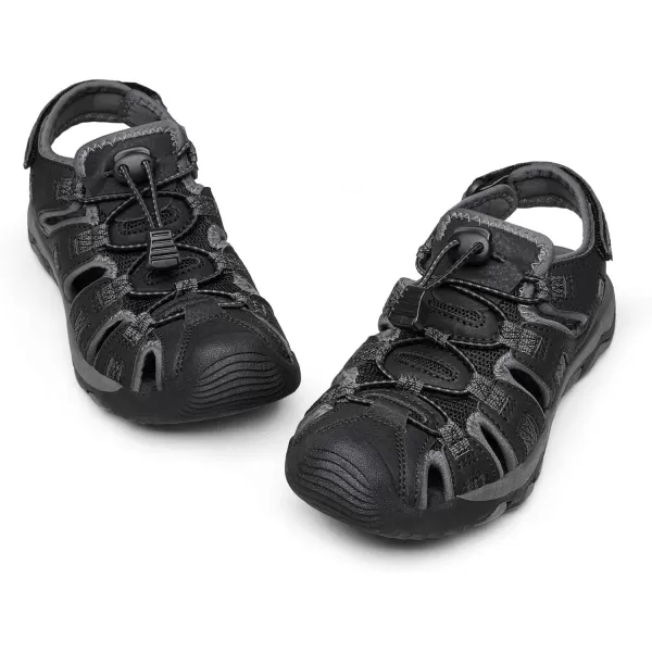 imageDREAM PAIRS Boys Girls Outdoor Summer SandalsBlack Light Grey