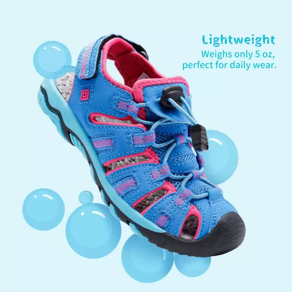 imageDREAM PAIRS Boys Girls Outdoor Summer SandalsNavy Fuchsia Mint