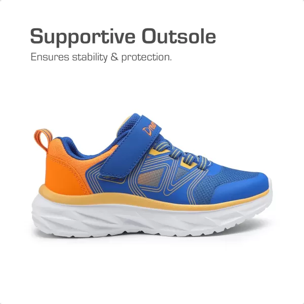 imageDREAM PAIRS Boys Girls Running Shoes Kids Tennis Shoes Sneakers with Hook and Loop Athletic Shoes for Little KidBig KidRoyal BlueOrange