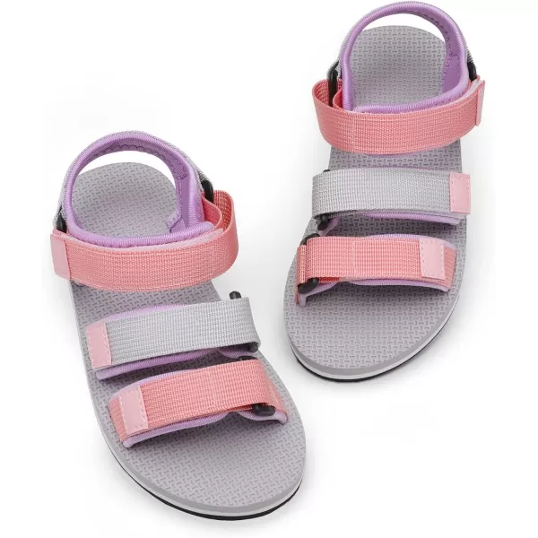 imageDREAM PAIRS Boys Girls Sandals Opentoe Adjustable Straps Summer Outdoor Sport SandalsPink