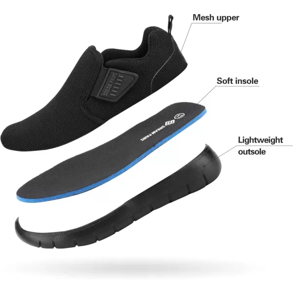 imageDREAM PAIRS Boys Girls Shoes Kids Slip on Tennis Running Athletic Sports Sneakers for Little KidBig KidBlack Monochrome