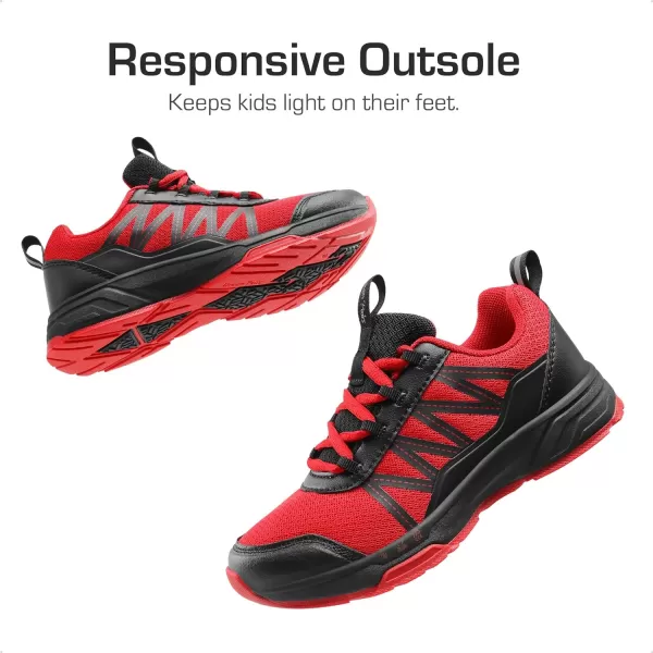 imageDREAM PAIRS Boys Girls Shoes Kids Tennis Athletic Running AntiSlip Walking Lightweight Sneakers for LittleBig KidRedBlack