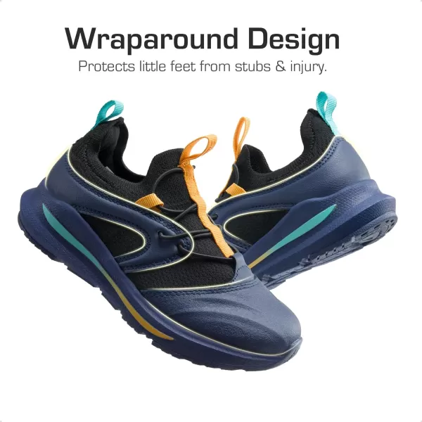 imageDREAM PAIRS Boys Girls Shoes Kids Tennis Athletic Running Walking Lightweight Slip on Sneakers Durastep Series for LittleBig KidNavy