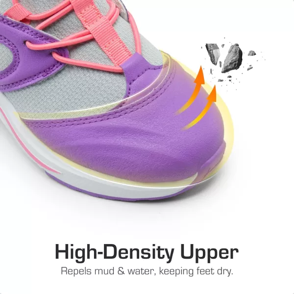 imageDREAM PAIRS Boys Girls Shoes Kids Tennis Athletic Running Walking Lightweight Slip on Sneakers Durastep Series for LittleBig KidPurplePinkLight Grey