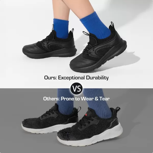 imageDREAM PAIRS Boys Girls Shoes Kids Tennis Athletic Running Walking Lightweight Slip on Sneakers for LittleBig KidBlack