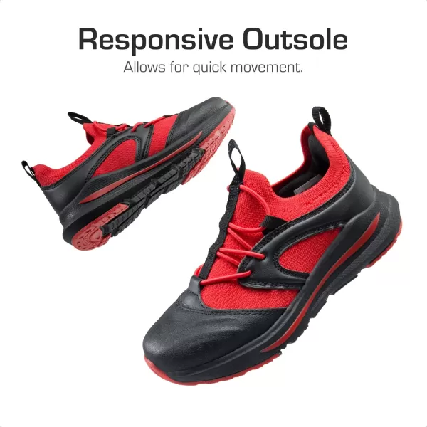imageDREAM PAIRS Boys Girls Shoes Kids Tennis Athletic Running Walking Lightweight Slip on Sneakers for LittleBig KidRedBlack