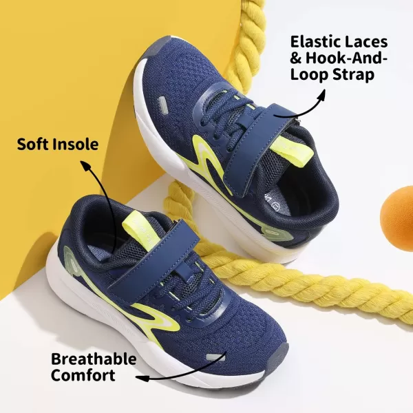 imageDREAM PAIRS Boys Girls Shoes Kids Tennis Running Sports Athletic SneakersNavyYellow
