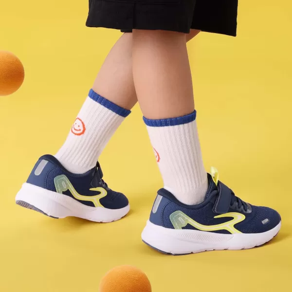 imageDREAM PAIRS Boys Girls Shoes Kids Tennis Running Sports Athletic SneakersNavyYellow