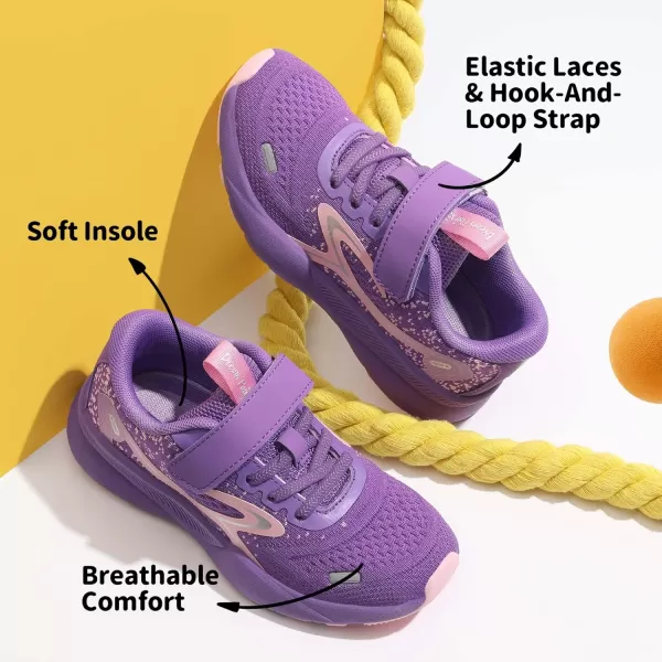 imageDREAM PAIRS Boys Girls Shoes Kids Tennis Running Sports Athletic SneakersPurplePink