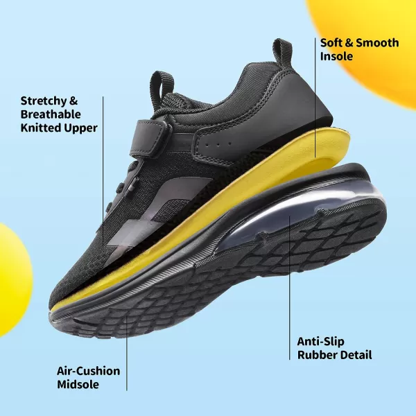 imageDREAM PAIRS Boys Girls Shoes Little Big Kids Tennis Running Athletic School SneakersBlack