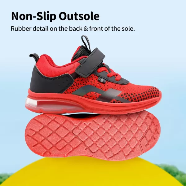 imageDREAM PAIRS Boys Girls Shoes Little Big Kids Tennis Running Athletic School SneakersRedBlack