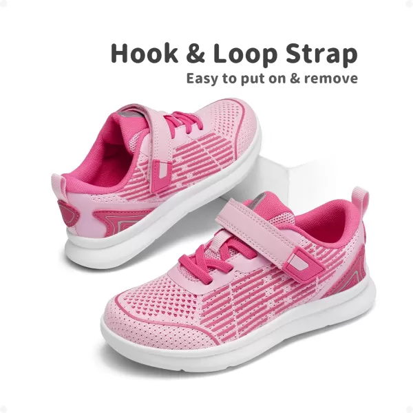 imageDREAM PAIRS Boys Girls Shoes Little KidBig Kid Athletic Tennis Running SneakersPinkHot Pink