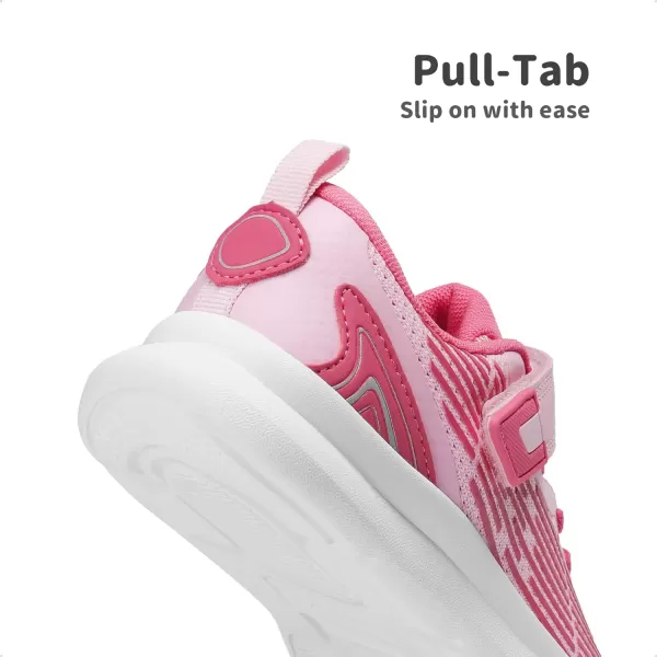 imageDREAM PAIRS Boys Girls Shoes Little KidBig Kid Athletic Tennis Running SneakersPinkHot Pink