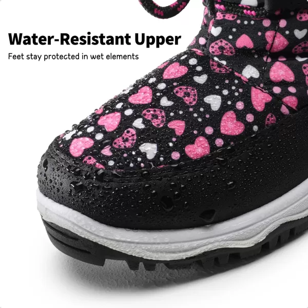 imageDREAM PAIRS Boys Girls Slip Resistant Faux Fur Lined Knee High Winter Snow BootsBlackPink