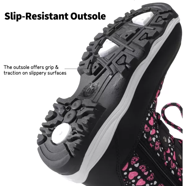 imageDREAM PAIRS Boys Girls Slip Resistant Faux Fur Lined Knee High Winter Snow BootsBlackPink