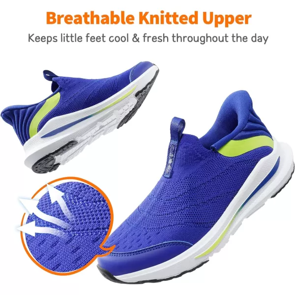 imageDREAM PAIRS Boys Girls Slip on Shoes Kids Tennis Running Breathable Athletic Walking Sneakers for Little KidBig KidRoyal Blue