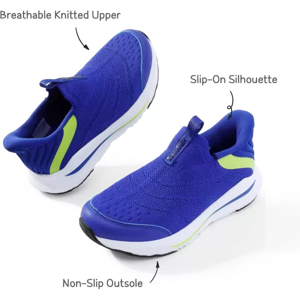 imageDREAM PAIRS Boys Girls Slip on Shoes Kids Tennis Running Breathable Athletic Walking Sneakers for Little KidBig KidRoyal Blue