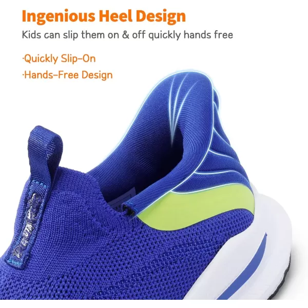 imageDREAM PAIRS Boys Girls Slip on Shoes Kids Tennis Running Breathable Athletic Walking Sneakers for Little KidBig KidRoyal Blue
