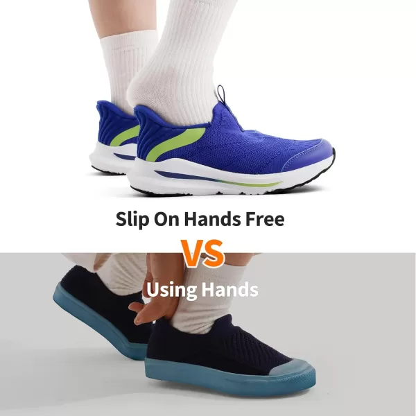 imageDREAM PAIRS Boys Girls Slip on Shoes Kids Tennis Running Breathable Athletic Walking Sneakers for Little KidBig KidRoyal Blue
