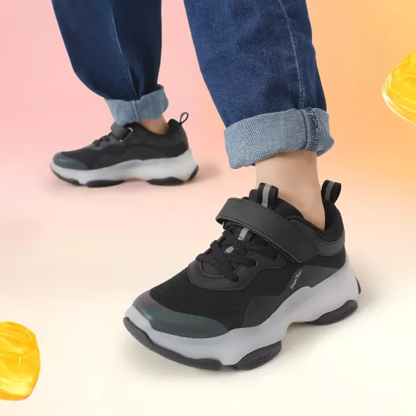imageDREAM PAIRS Boys Girls Slipon Sneakers Lightweight Breathable Walking ShoesBlack