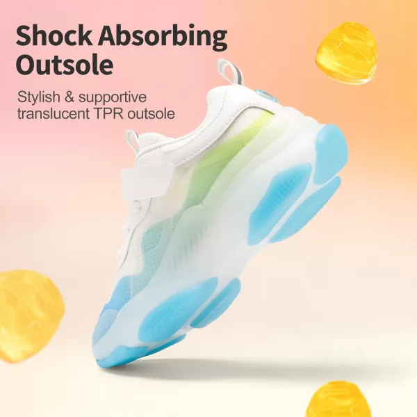 imageDREAM PAIRS Boys Girls Slipon Sneakers Lightweight Breathable Walking ShoesWhiteBlue