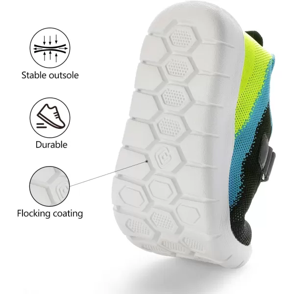 imageDREAM PAIRS Boys Girls Sneaker Athletic Tennis Running ShoesBlackBlueNeonGreen