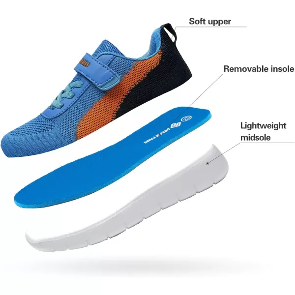 imageDREAM PAIRS Boys Girls Sneaker Athletic Tennis Running ShoesBlueNavyOrange