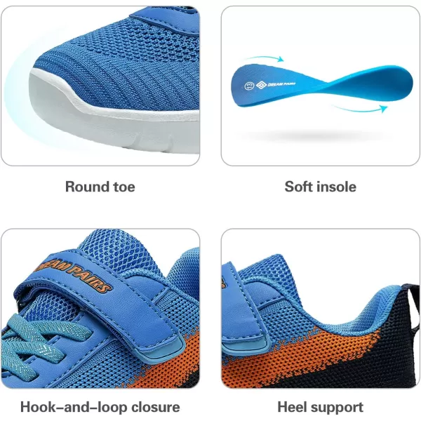 imageDREAM PAIRS Boys Girls Sneaker Athletic Tennis Running ShoesBlueNavyOrange