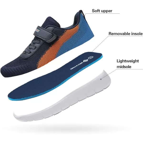 imageDREAM PAIRS Boys Girls Sneaker Athletic Tennis Running ShoesNavyBlueOrange