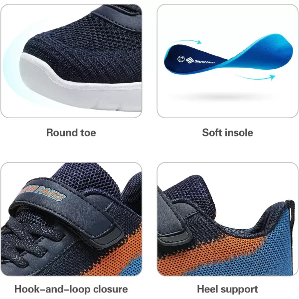 imageDREAM PAIRS Boys Girls Sneaker Athletic Tennis Running ShoesNavyBlueOrange