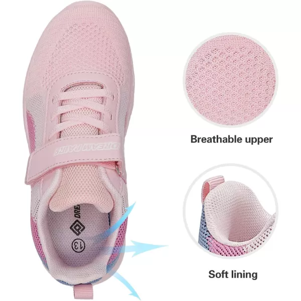 imageDREAM PAIRS Boys Girls Sneaker Athletic Tennis Running ShoesPinkGreyBlue