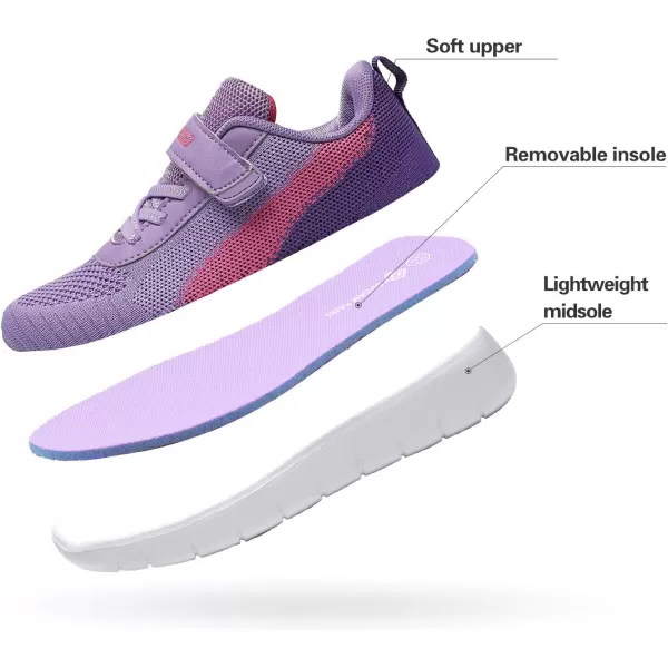 imageDREAM PAIRS Boys Girls Sneaker Athletic Tennis Running ShoesPurpleFuchsia