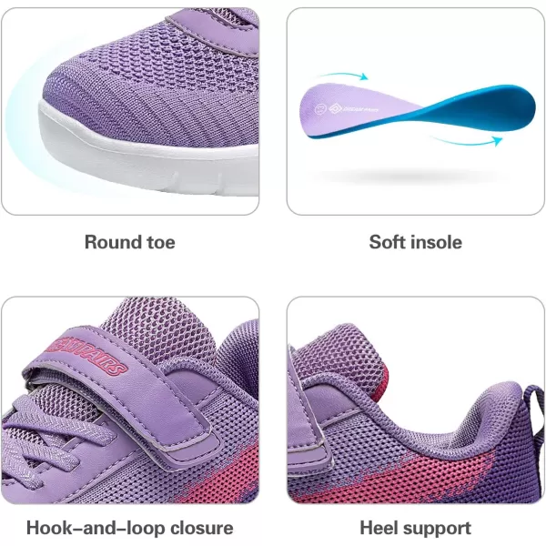 imageDREAM PAIRS Boys Girls Sneaker Athletic Tennis Running ShoesPurpleFuchsia