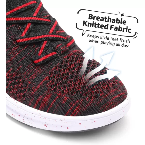 imageDREAM PAIRS Boys Girls Sneakers Kids Slipon Quick Dry Lightweight Aqua Water ShoesBlackRed