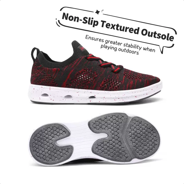 imageDREAM PAIRS Boys Girls Sneakers Kids Slipon Quick Dry Lightweight Aqua Water ShoesBlackRed