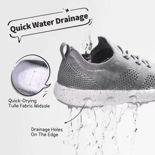 imageDREAM PAIRS Boys Girls Sneakers Kids Slipon Quick Dry Lightweight Aqua Water ShoesGrey