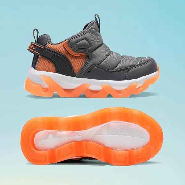 imageDREAM PAIRS Boys Girls Sneakers ToddlerLittle Kids Athletic Running Tennis Shoes Fashion BootGreyOrange
