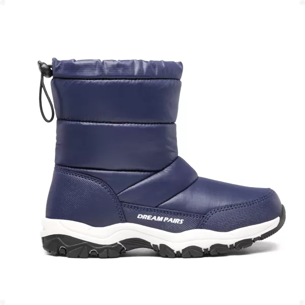imageDREAM PAIRS Boys Girls Snow Boots Lightweight Slip Resistant Mid Calf Winter Shoes LittleBig KidNavy